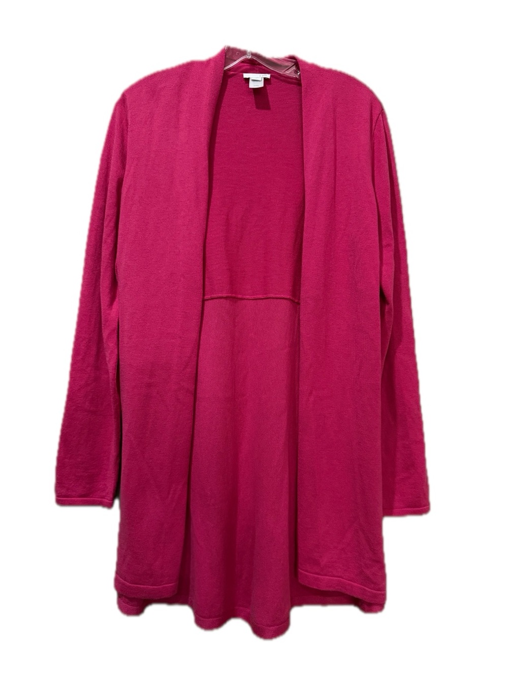 J. Jill Medium Pink Long Sleeve Wool Blend Longline Cardigan B6
